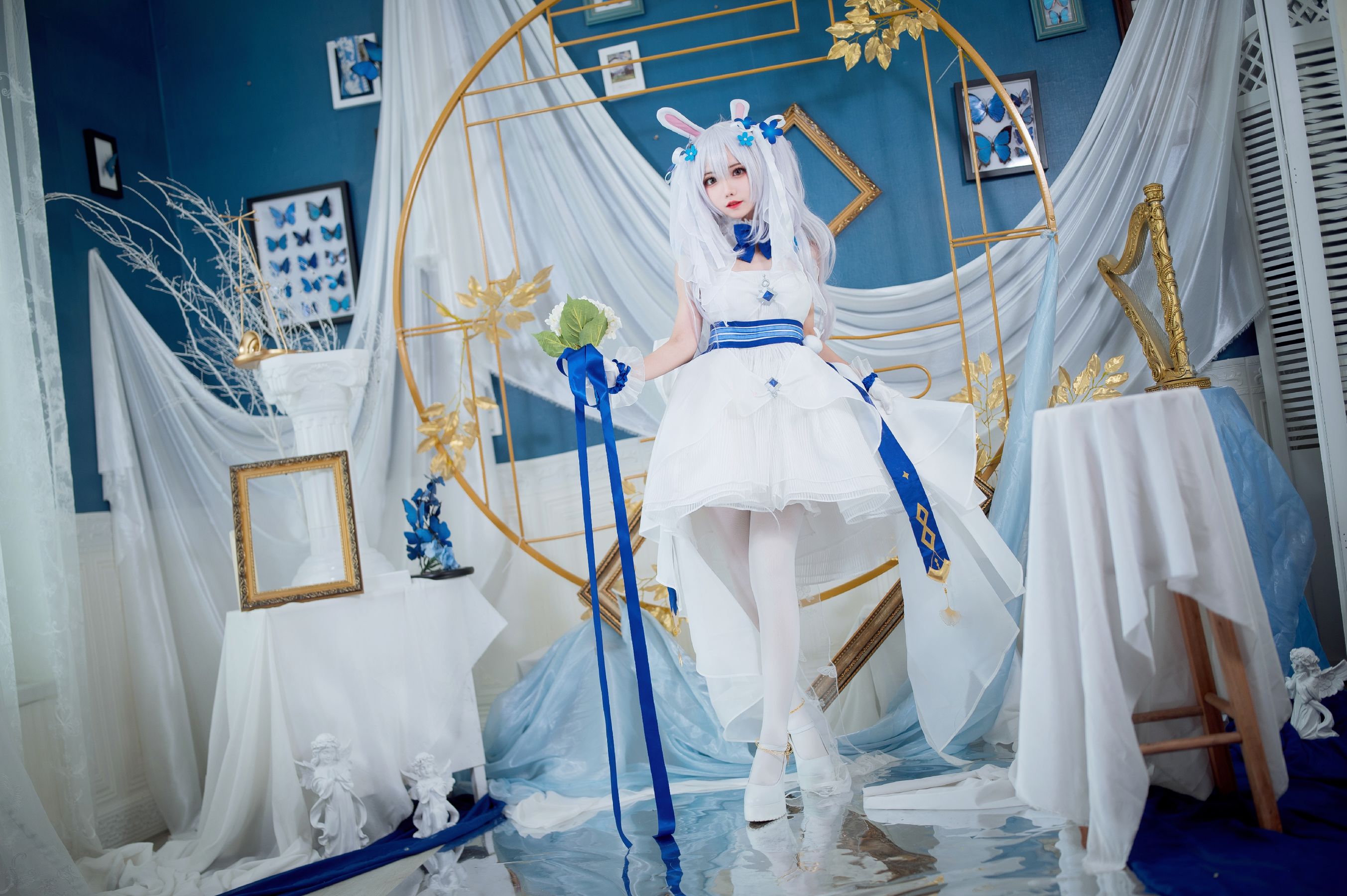 [福利COS] 花柒Hana - 拉菲花嫁