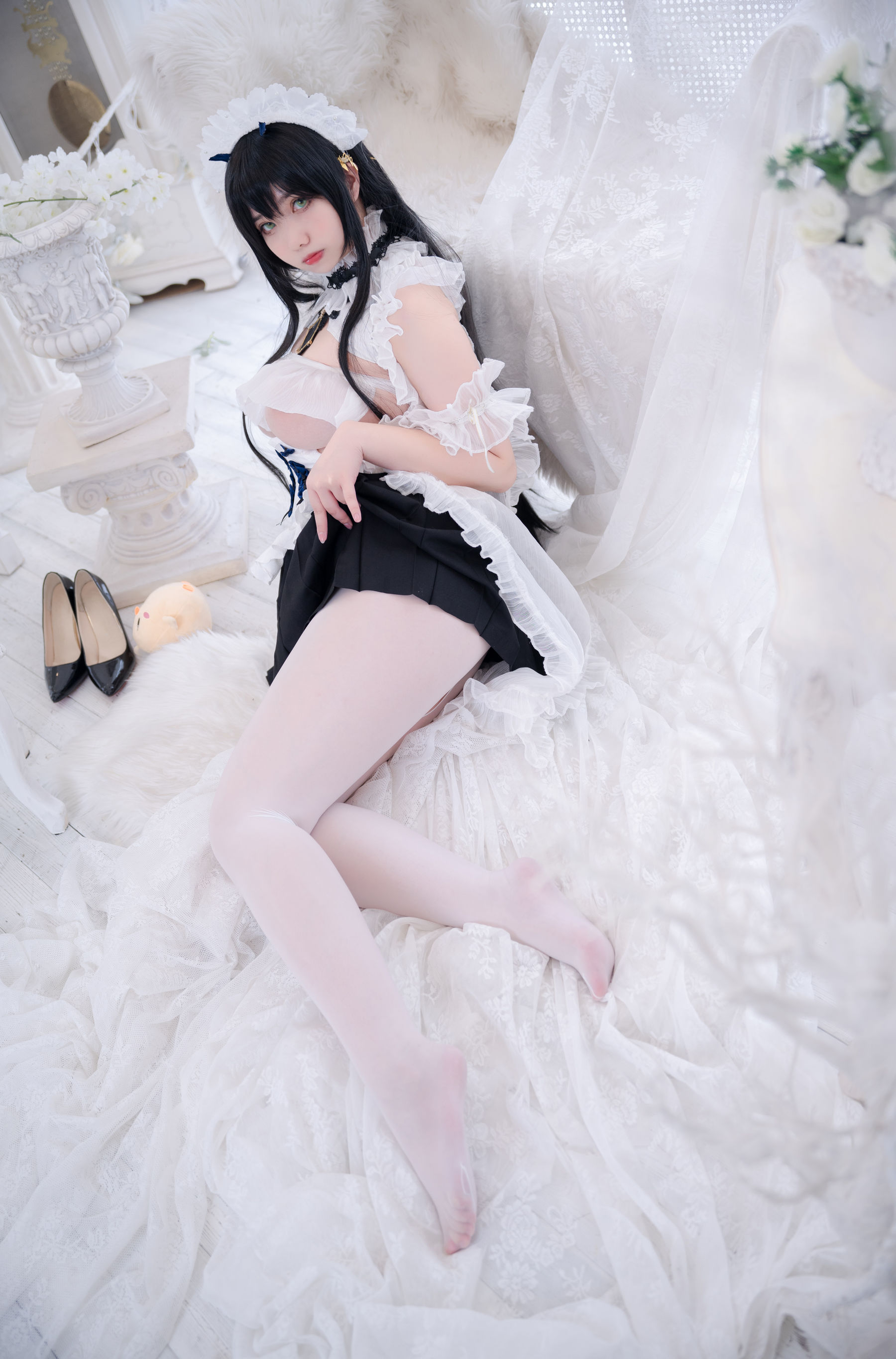 [福利COS] Meroko_魅瞳 - 碧蓝航线 不挠女仆没干劲的小姐姐