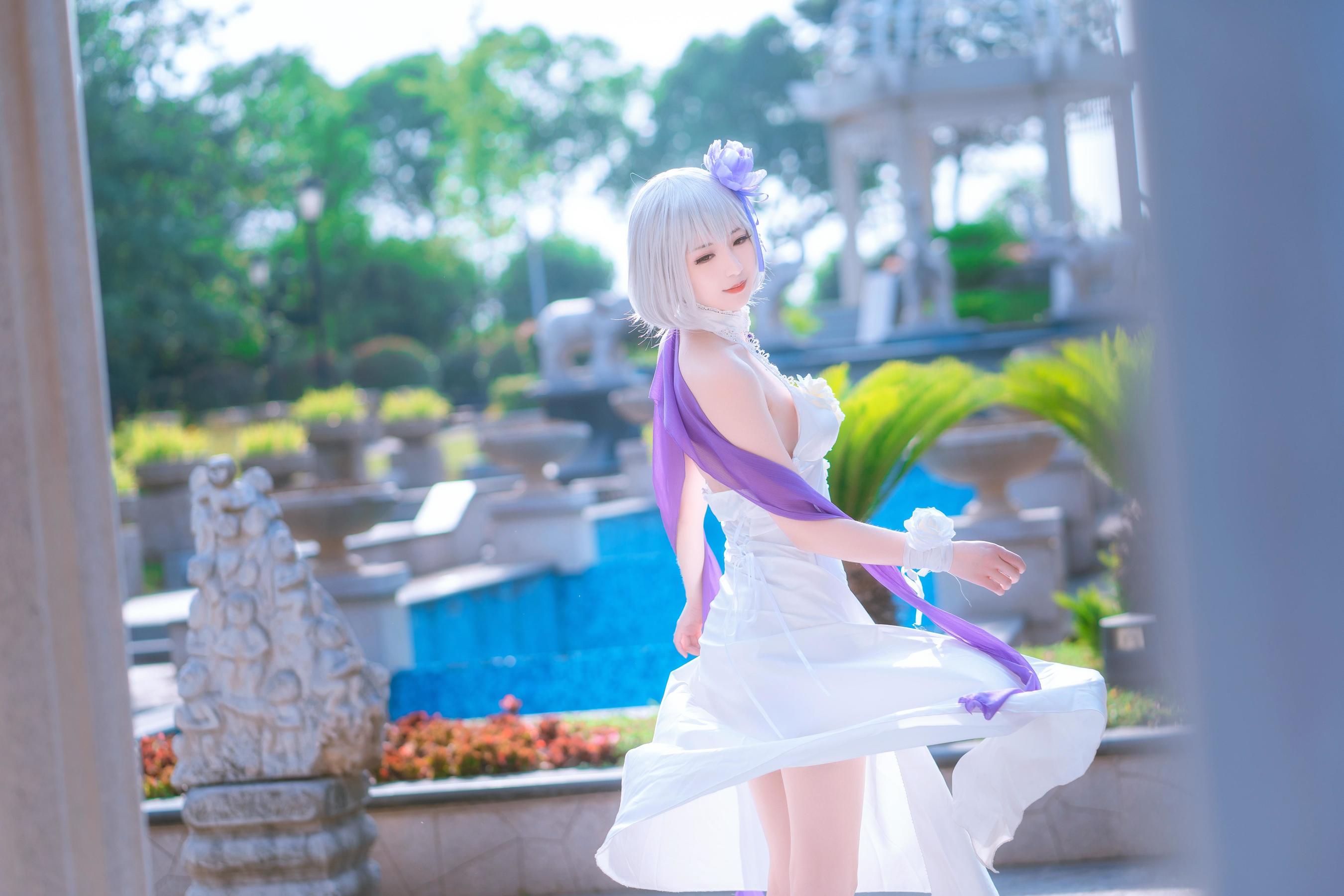 View - [Cosplay写真] 小姐姐弥音音ww - 天狼星 纯白蔷薇 - 图库库